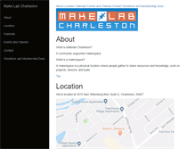 Tablet Screenshot of makelabcharleston.org